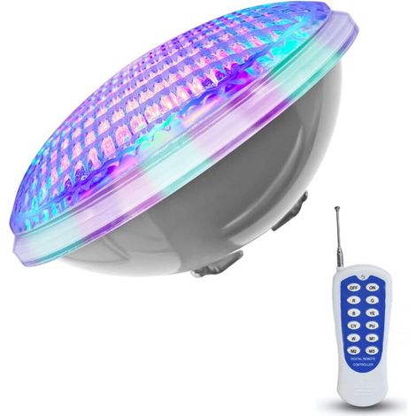 Ampoule LED piscine PAR56 54 W 12 V Éclairage étanche IP68 Remplacement pour lampes halogènes 300 W 12 modes de couleurs (1/5)