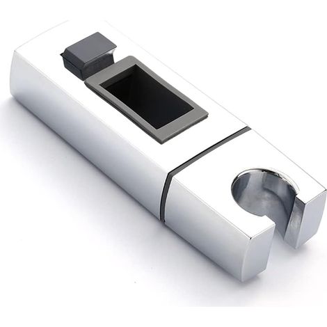 Support de pommeau de douche - Rail de montage coulissant réglable en polycarbonate 1530 mm pour fixation sur tige et jet argentéyu (1/5)