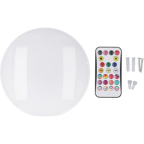 Plafonnier LED RGB avec télécommande, montage encastré, 24W, 3000K-6500K, rond, variable, pour chambre à coucher et cuisine