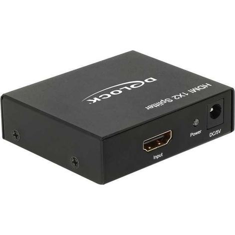 delock 87701 répartiteur HDMI noir 2 ports (1/2)