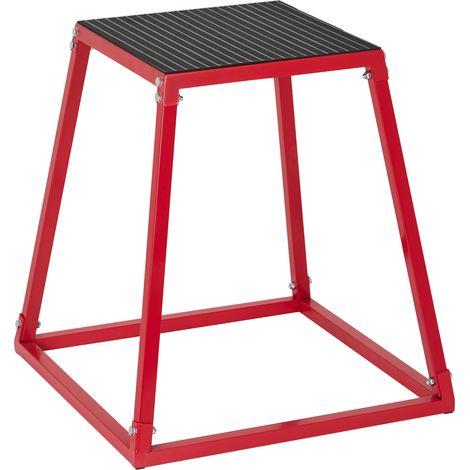 Heavy-Duty Steel Plyometric Jump Box - Anti-Slip Step-Up Platform for HIIT, Cross Training, Strength & nimbleness - Red - 24 Inch