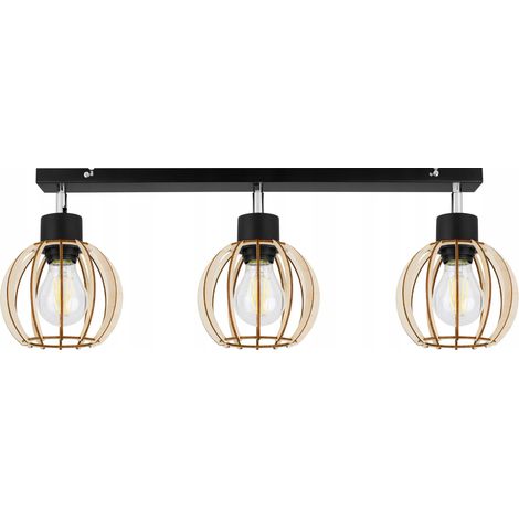 MODERNE LED-DECKENHÄNGELAMPE AUS HOLZ