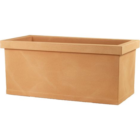 Vaso 100x46x41cm in Resina Tulli Cassetta Liscia Classic 100 Anticato