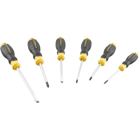 Stanley 6 Piece Cushion Grip Screwdriver Set & Voltage Tester (1/4)