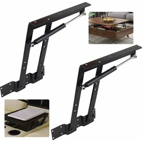 Lifting device, 2-piece, foldable, 50 kg / 100 lb load capacity, high coffee table lifting frame with spring mechanism (1/5)