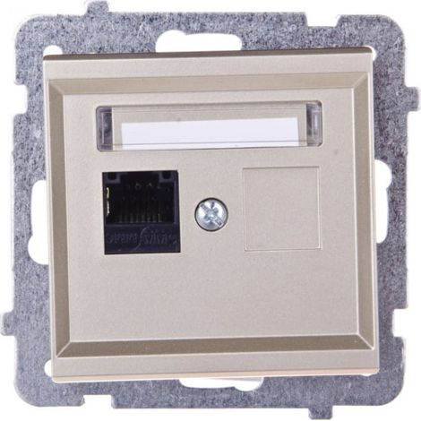 Sonata Single Computer Socket RJ45 Cat.5e Champagne Gold Krone GPK-1R/K/m/39