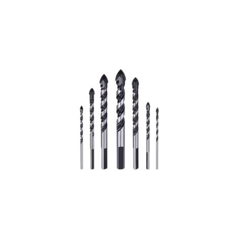 Set mit 7 Hartmetall-Steinbohrern, geeignet für Keramikfliesen, Beton, Ziegelwände, Glas, Spiegel, Kunststoffe, Mauerwerk und Holz (3, 4, 5 - Crezuo)