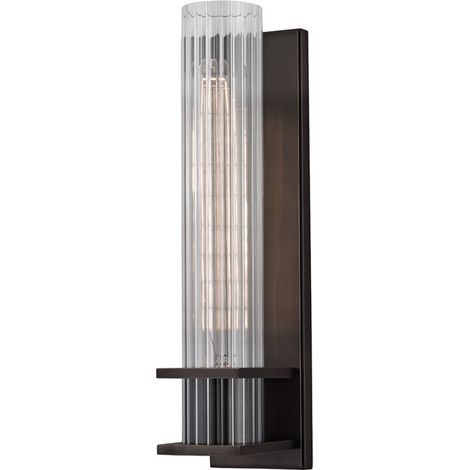 Sperry Applique 1 Lumière Bronze Ancien, Verre