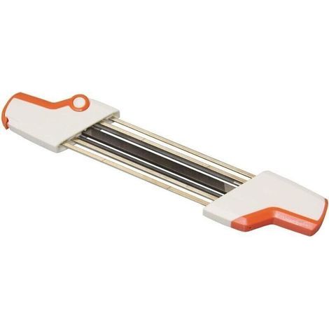 Pour aiguiseur de tronçonneuse Stihl compatible avec chaîne de tronçonneuse Stihl 3/8 P, lime facile Stihl 2 en 1 4,0 mm (1/5)