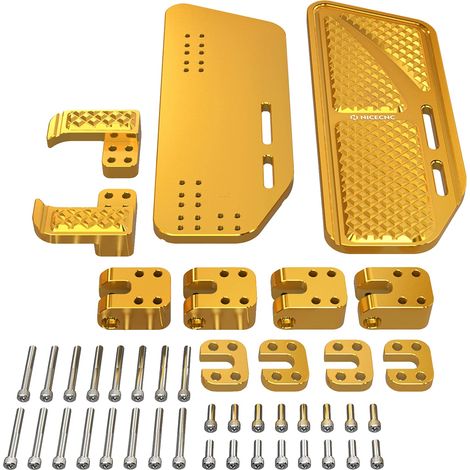 Reposapiés para el conductor, mayor comodidad, construcción duradera, color oro. (1/2)