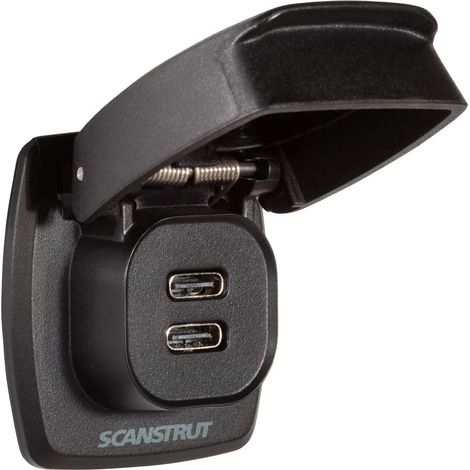 Scanstrut wasserdichter Kabelschutz DS21A, 9-14mm, ̃21mm, Kunststoff, schwarzes Wohnmobil (1/5)