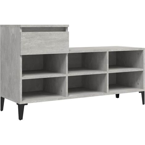 Scarpiera Mobile per scarpe Grigio Cemento 102x36x60 cm in Legno Multistrato (1/5)