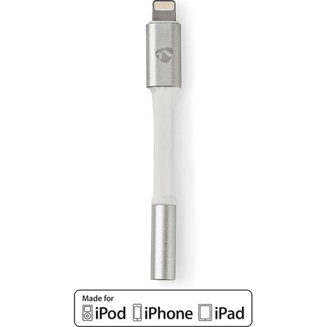 Lightning adapter  apple lightning 8 pin  35 mm female  gold plated  015 m  round  aluminum 38749217 38749217 38749217 38749217 38749217 (1/5)