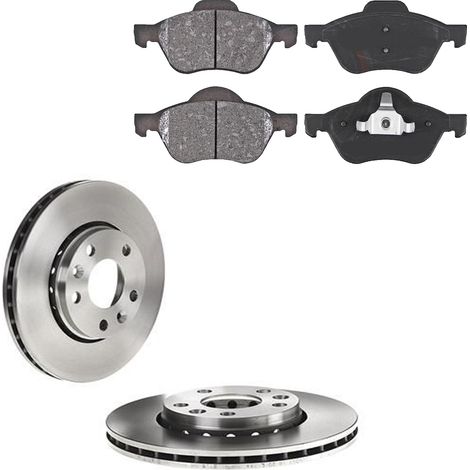 KIT FRENI ANTERIORI compatibile con RENAULT LAGUNA COUPE' (DT0/1) - DISCHI + PASTIGLIE OEM: P 68 029 / 17976 /SOSTITUZIONE DIRETTA/BASSA POLVERE/SILENZIOSO (1/5)