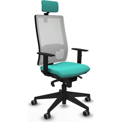 Silla de oficina piqueras y crespo Horna blanco turquesa cómoda ajustable (1/5)