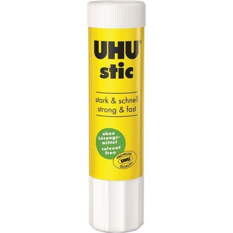 Bâton de colle - UHU - Stic géant 21g - Colle blanche - Parfait pour papier et carton - Bouchon étanche