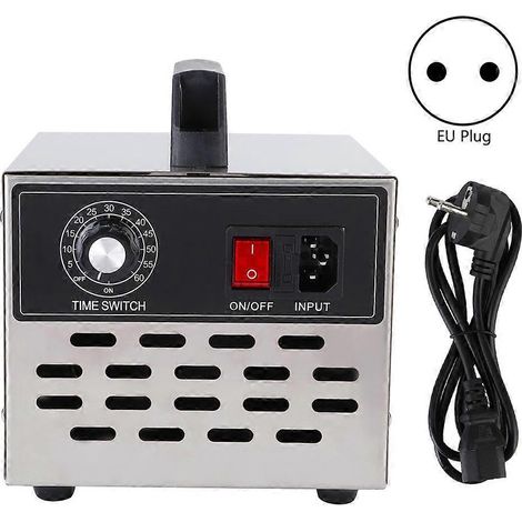 Ozongenerator aus Edelstahl (20 g), Luftreiniger für Zuhause mit Timer, Sterilisator und Desodorierer, aktives Sauerstoff-Luftbehandlungsgerät, eingebauter Timer, 20 Gramm, robust und zuverlässig. (1/5)