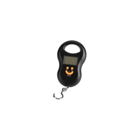 Balance numérique portable LCD de poche, crochet électronique à main, ceinture, bagages, balance suspendue, rétroéclairage, pesage (noir) (1/4)