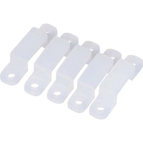 Confezione da 100 clip per barra luminosa a LED, anello di montaggio per barra luminosa a LED con clip in silicone, staffa di montaggio per barra luminosa con clip e viti, barra luminosa a LED da 10 m (1/2)