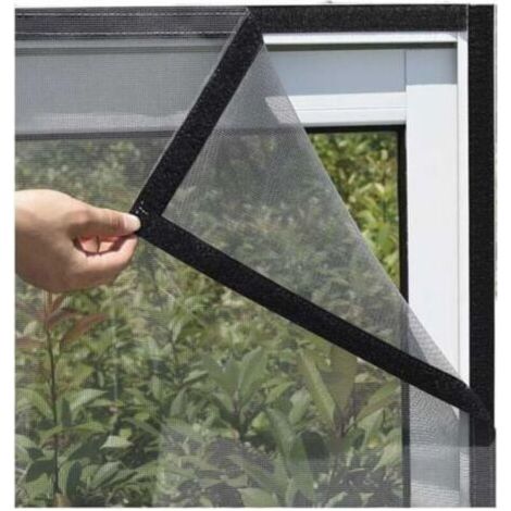 Mosquitera para ventanas, mosquitera autoadhesiva para ventanas, malla ajustable para insectos. (1/5)