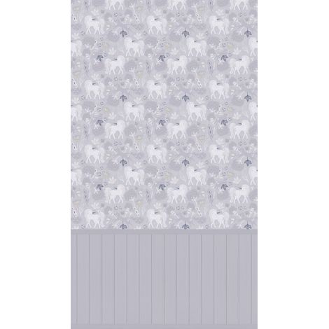Papier peint intissé Imitation bois Gris, Rose, Rose, Violet, Mauve - 8,80 x 0,53 m (1/3)