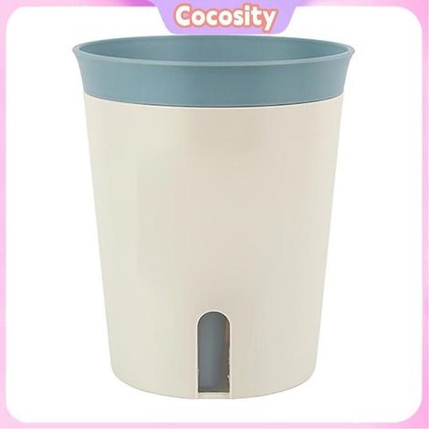 Cocosity Pot de fleur Pot à arrosage automatique taille L, jardinière en plastique empilable bleue avec trous de jardin outils (1/5)