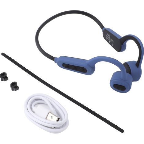 Cuffie sportive wireless Bluetooth a conduzione ossea, leggere, a padiglione aperto, con grado di resistenza all'acqua IPX8, ideali per allenamento, corsa e nuoto, 16 GB. (1/5)