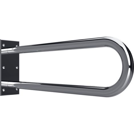 BEMETA HELP Pasamanos fijo 60cm, En forma de U, Acero inoxidable, Acero inoxidable (301122041)
