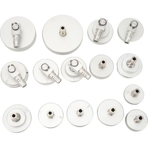 15-teiliges Hauptbremszylinder-Adapterset, auslaufsicherer Bremsflüssigkeitsentlüftungsadapter, universell für Automobile (1/5)