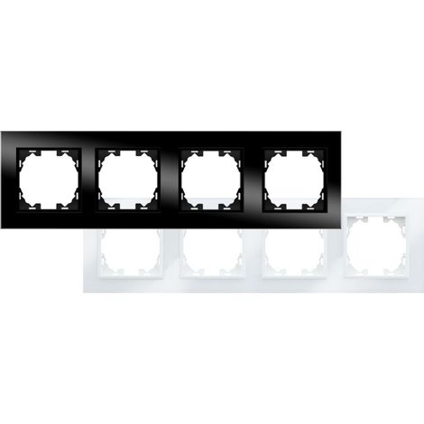Cadre en verre pour 4 modules - FB Blanc - Ledme - FB-51-W (1/5)