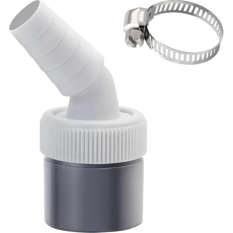 Adaptateur Evacuation Machine a Laver avec Sortie pour Tuyau Ø40 mm et Entrée Ø18-23 mm,Raccord de Vidange Universel en PP pour Lave-Linge,Lave-Vaisselle,Sécheuse,Inclut Collier de Serrage (1/5)