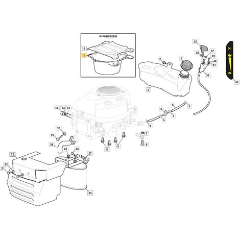 Convogliatore aria lungo ORIGINALE STIGA trattorino tagliaerba 1330m 325108044/1