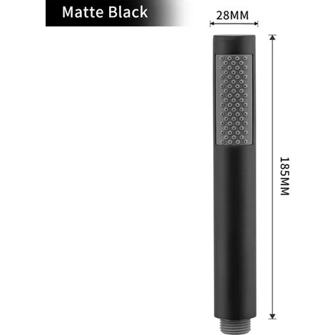 (Douche noire) Pommeau de douche à main en laiton brossé doré, douchette de bain noire mate, pommeau de douche effet pluie blanc, finition chromée économique (1/3)