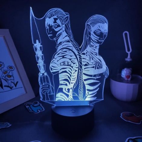 Lampe À Poser - Led Rgb 3d - Usb Et Piles - Décorative Pour Chambre Bureau - 1 Pièce (1/4)