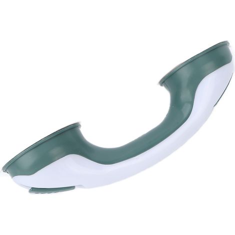 Barre d'appui baignoire ventouse antidérapante, poignée sécurité senior, accessoire salle de bain vert blanc (1/5)