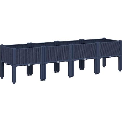Maison Exclusive - Pflanzkasten mit Beinen Blaugrau 160x40x42 cm