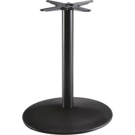 Pied corolle fonte - Hauteur : 730 mm - Décor : Noir - Tube : Ø 76 mm - MANART