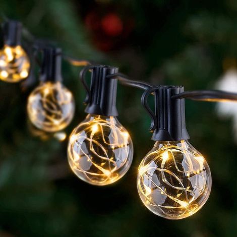 Guirlande Guinguette LED Ampoules, 30 Leds 9M Économie d\\'énergie Guirlande Lumineuse Extérieur IP65 Etanche Guirlande Guinguette Décoration pour Eté Jardin Terrasse Fête Patio Café-Fei Yu (1/5)