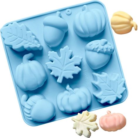 Backformen, 9 Mulden, leicht zu lösen, lebensmittelecht, Bastelbedarf Silikonform für Herbstschokolade, für Kunst und Handwerk, Muffins, Kuchen, Schokolade, Dessert, Erntedankfest (1/5)