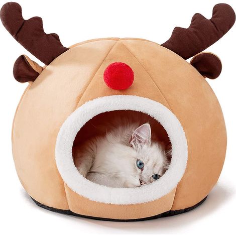 Cama Para Gatos - Cueva Para Mascotas Con Cojín Acolchado Desmontable Y Lavable - Ideal Para Interior - 40 X 35 Cm - 1 Unidad (1/5)