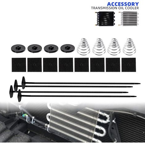 Pièces de radiateur de ventilateur de climatisation pour modification automobile, pièces de refroidisseur d'huile de refroidissement, kit de colliers de serrage pour condenseur (1/5)