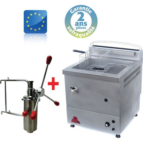 Machine a Churros à Gaz - 10L + Doseur à Chichis - Sofraca