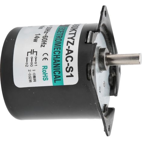 Mini moteur à aimant permanent, moteur synchrone à courant alternatif avec réducteur de vitesse, arbre excentrique, accessoires, 80 tr/min, 220 V CA (1/5)