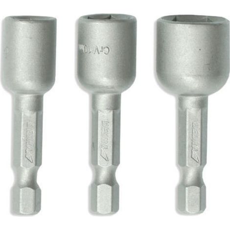 Juego de llaves de vaso magnéticas Dedra, 3 piezas.