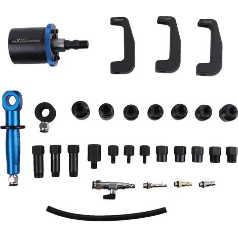Diesel-Injektorentferner-Werkzeugsatz, 19 Adapter enthalten, pneumatisches Werkzeug, Arbeitsdruck 72-116 psi, Drehmoment 20-30 Nm, kompatibel mit (1/5)