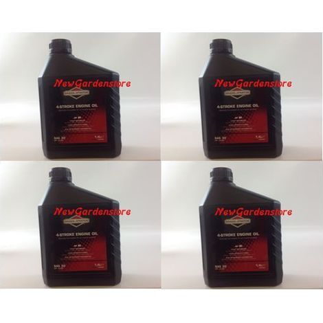 Lubrificante olio motore 4T SAE 30 rasaerba 100006E BRIGGS 4 pezzi 1,4 LT X 4PZ