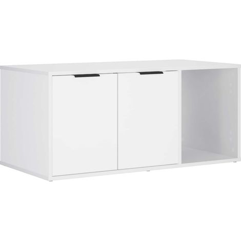 Meuble pour caisse de chat Blanc 100 x 49 x 45 cm vidaXL (1/5)