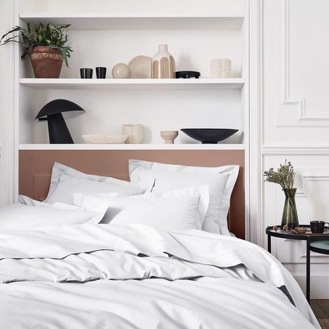 Housse de couette Percale de Coton Blanc 140 x 200 cm