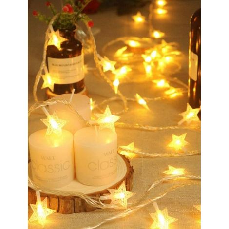 Lampes Solaires Extérieur Jardin Lumières LED Guirlande Lumineuse Étanche Jardin Villa Décoration Étoile Lumière Guirlande Lumineuse Bande-6.5m, 30 Lumières, 8 Fonctions, 1pc (1/4)