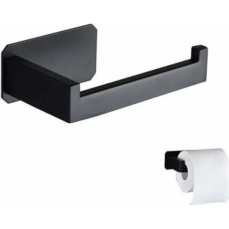 Devidoir Papier Toilette Acier Inoxydable Derouleur Papier Toilette Mural Original Sans Percage Noir Porte Papier Toilette Adhesif 3M Pour Decoration Salle de Bain WC Accessoire Cuisine (1/5)